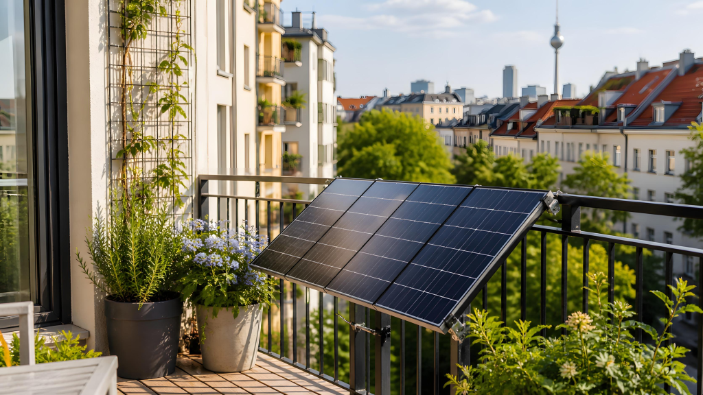 Fotovoltaicas en Extremadura Placas solares de balcon instaladas en una vivienda de Extremadura